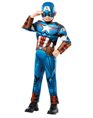Делукс костюм на капитан Америка за момчета - Marvel