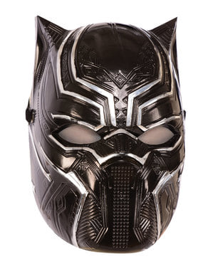 Máscara de Black Panther metalizada para niño