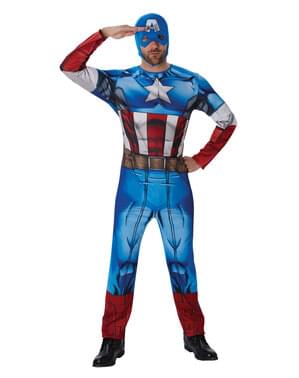 Erkekler için Kaptan Amerika kostümü - Marvel