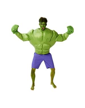 Erkekler için şişme Hulk kostümü - Marvel