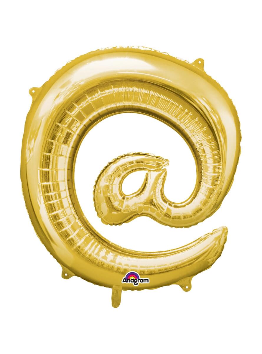 Kultainen @ ilmapallo, 40 cm