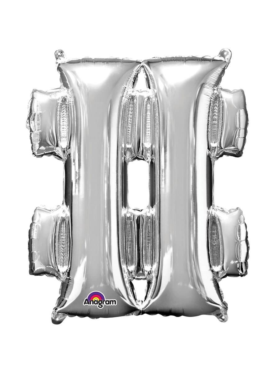 Globo hashtag plateado (40 cm)