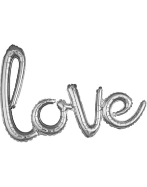 Сребърна любов в балонче с малки букви