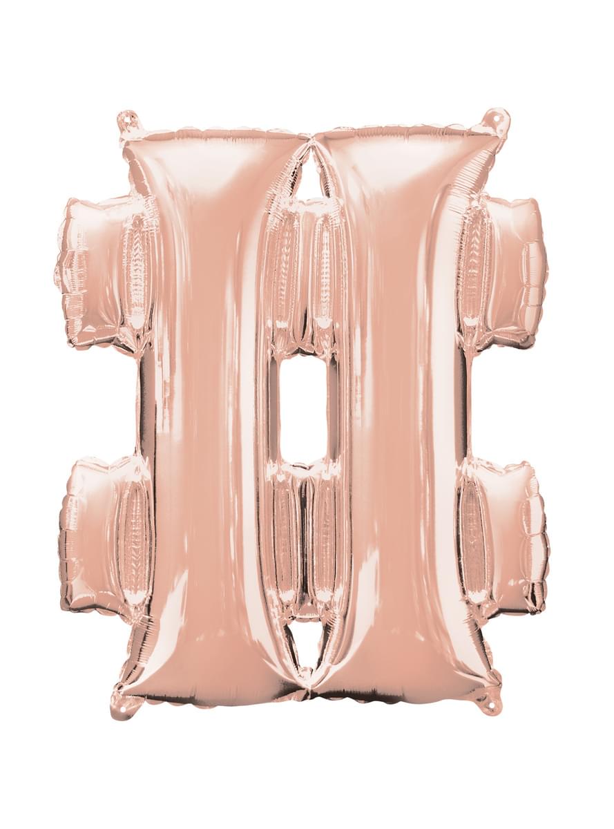 Hashtag balloon in rose gold (40 cm)