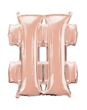 Hashtag balloon in rose gold (40 cm)
