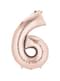Ballon chiffre 6 rose gold 40 cm