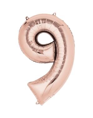 Pastelowo-różowy balon 9 - 40cm