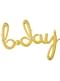 Gouden Bday ballon in kleine letters