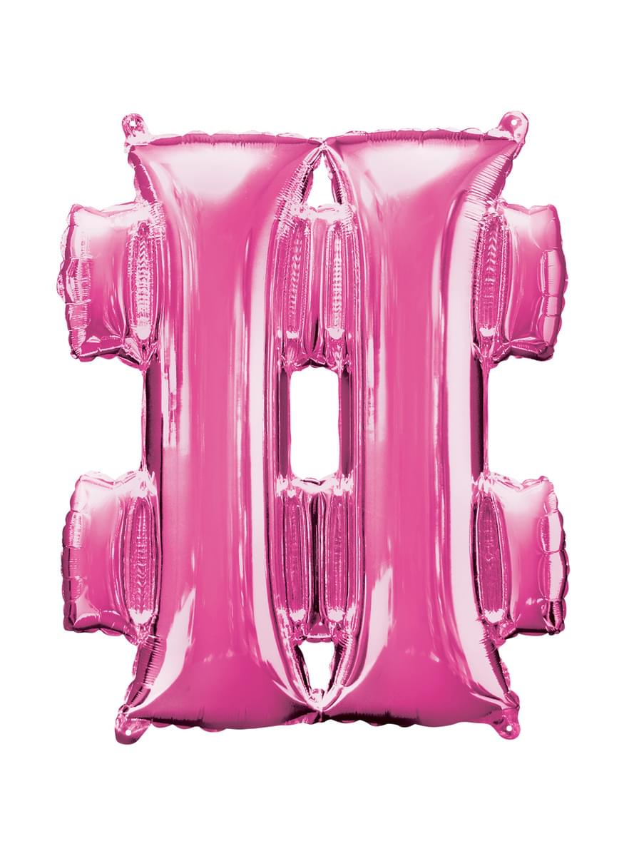 Palloncino hashtag rosa (40 cm)