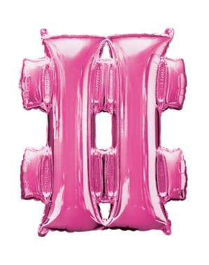 Hashtag ilmapallo pinkkinä (40cm)