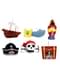 6 ljus Pirate Treasure (3,2 cm)