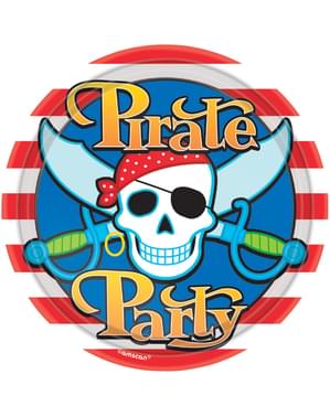 8 farfurii mari Pirate Party