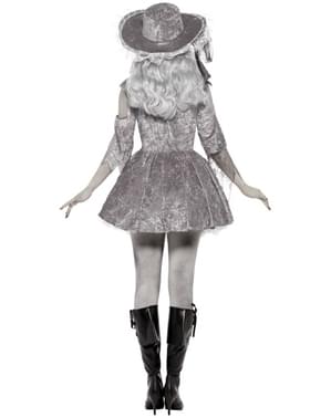 Costume da pirata fantasma grigio per donna