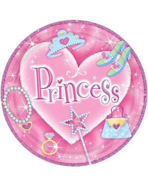 8 big Princess plates (23 cm)