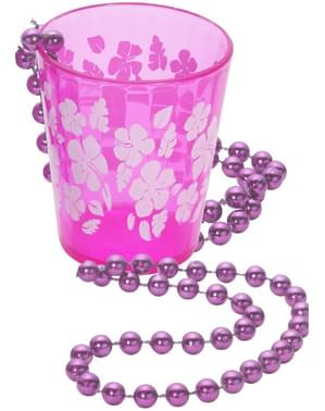 Halsband med shotglas Rosa