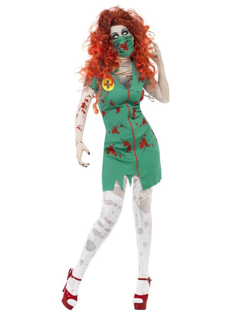 Disfraz de enfermera de quirófano zombie