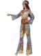 Fato de flowerpower hippie para mulher