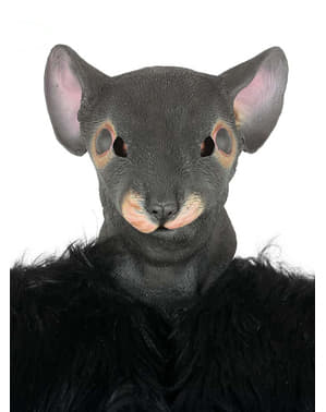 Grey rat mask for adults