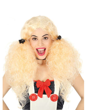 Блондинка перуку ляльки з косичками для жінок