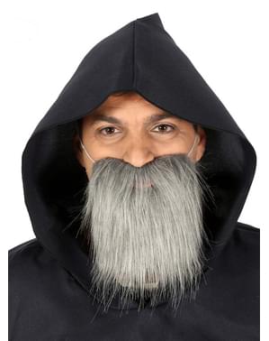 Barba mediana de anciano gris para hombre
