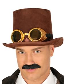 Chapéu steampunk castanho para adulto