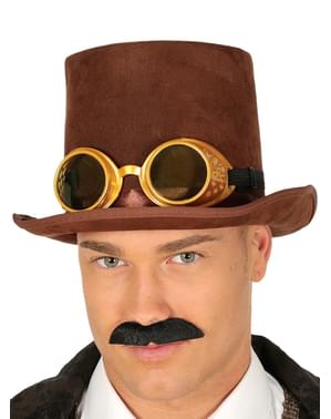 Chapéu steampunk castanho para adulto