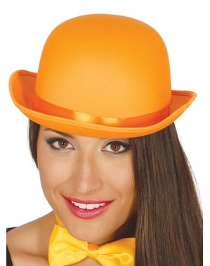 Rund hatt orange för vuxen