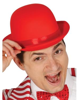 Red bowler hat for adults