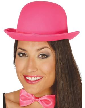 Rosa bowler hatt til voksne