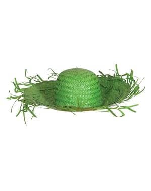 Sombrero de espantapájaros verde para adulto