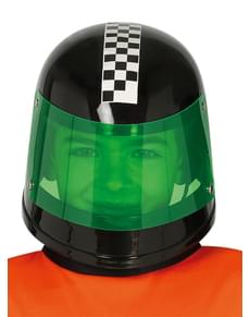 Capacete de piloto de fórmula 1 preto infantil