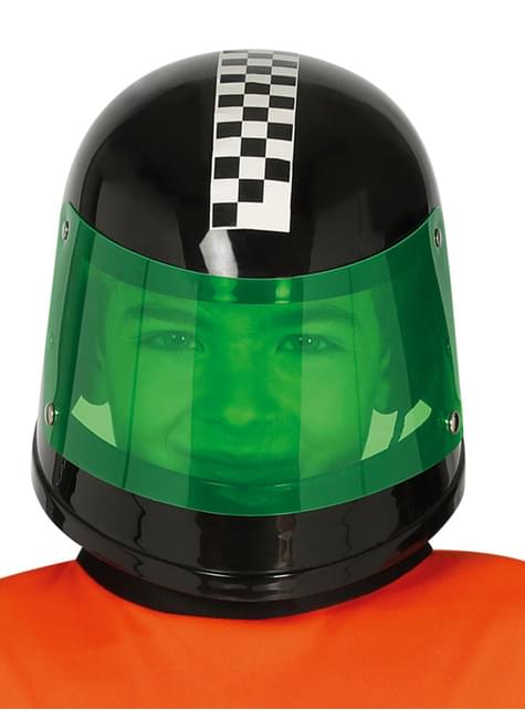 Casco da pilota di formula 1 nero per bambino. I più divertenti