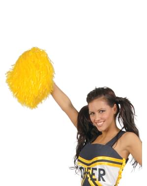 Gule cheerleader pom poms til voksne