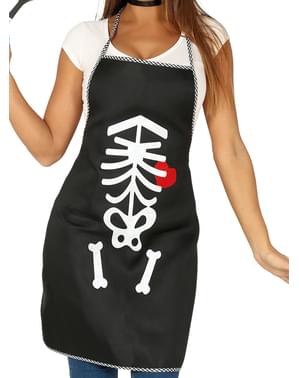 Black skeleton apron