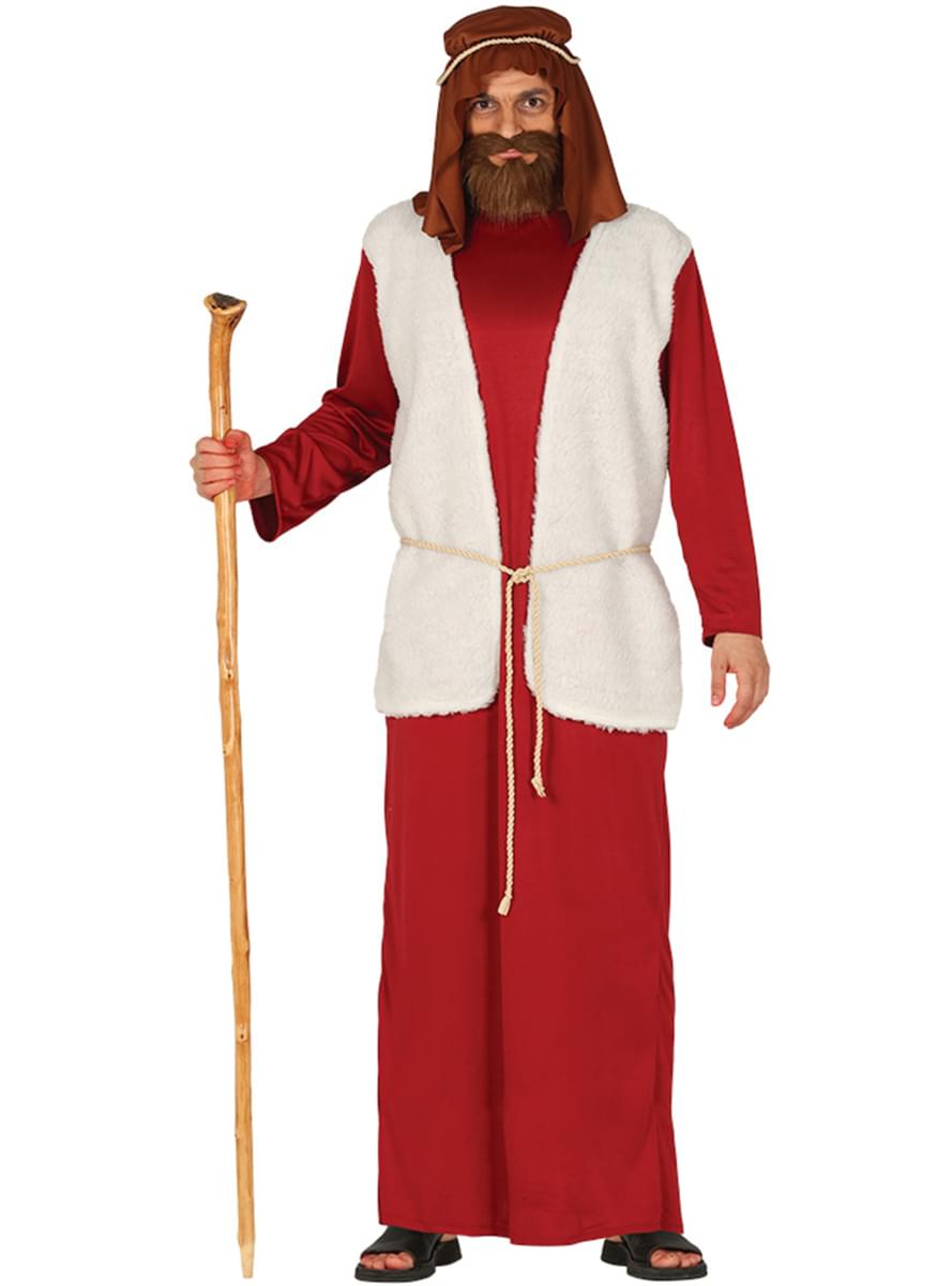 Costume da pastore granata per uomo