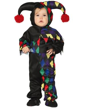 Harlekin Kostüm schwarz für Babys