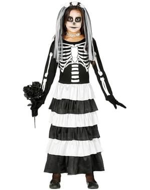 Halloween Skjelett Brud Kostyme til Jenter