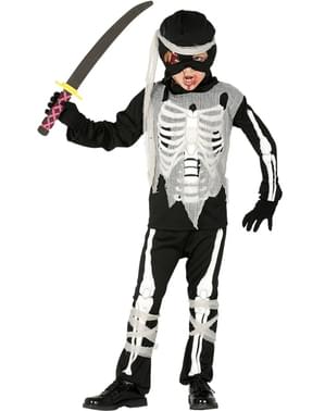 Fato de esqueleto ninja para menino