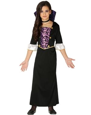 Costum de vampiriță mov pentru fată