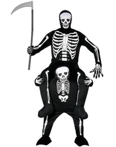 Skeleton ride on costume for adults