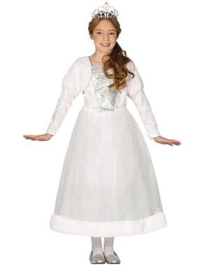 Biely dievčenský kostým princezná