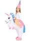 Costum de unicorn ride on gonflabil pentru fată