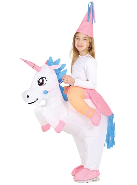 Costume da unicorno ride on gonfiabile per bambina. I più divertenti