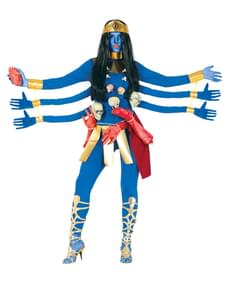 Blue goddess with 6 arms costume for women