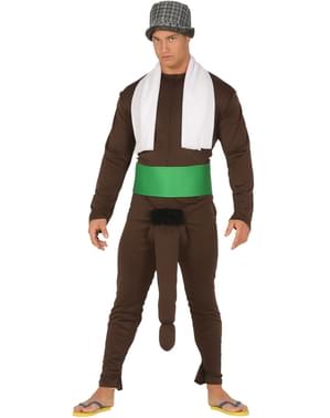 Black messenger costume with hanging part