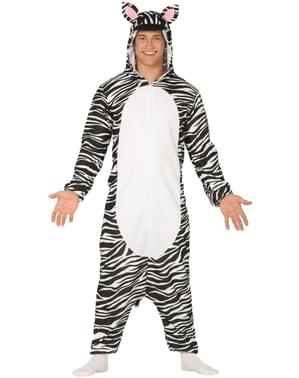 Yetişkinler için Zebra onesie kostümü