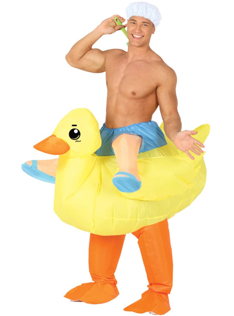 Inflatable Carry Me Rubber Ducky Costume for Adults. The coolest