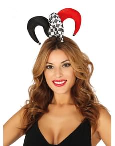 Chapéu de arlequim pequeno e colorido para adulto