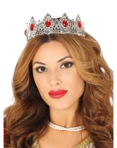 Coroa de princesa prateada para mulher