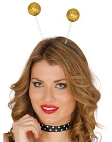 Antenas de marciano douradas para adulto